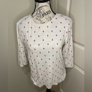 christopher & banks lobster top size Large